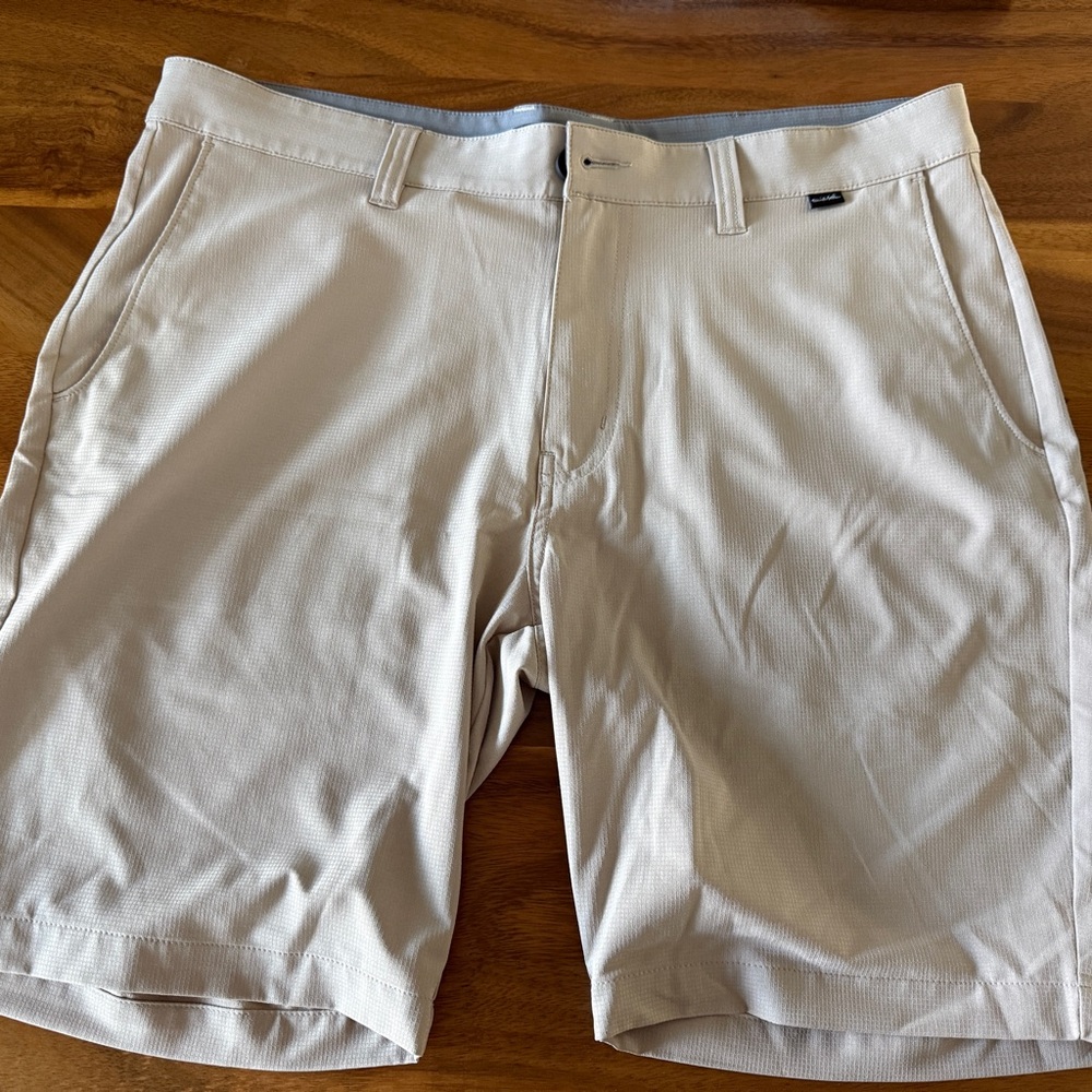 Travis Mathew Light Tan Flat Front Shorts